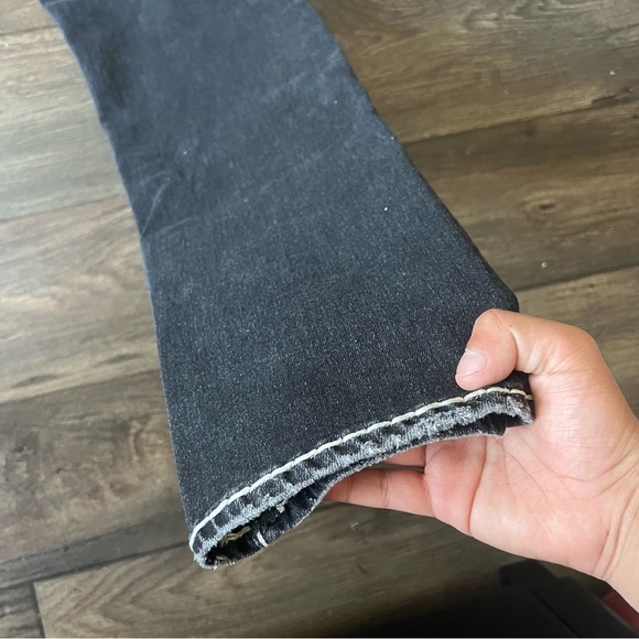 True Religion Men's Ricky Rope Stitch Flap Jeans Washed Black Size 29 - Picture 3 of 11